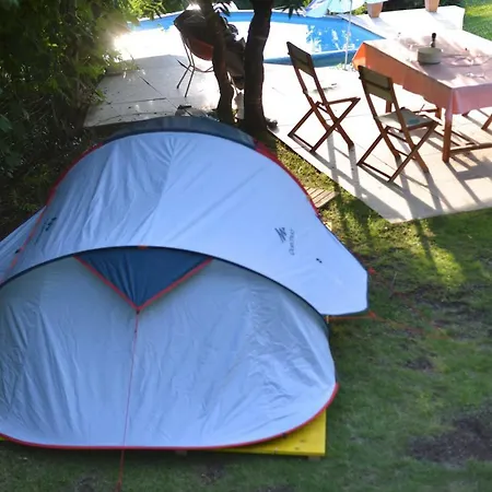 Jeans Backyard Tent Camping